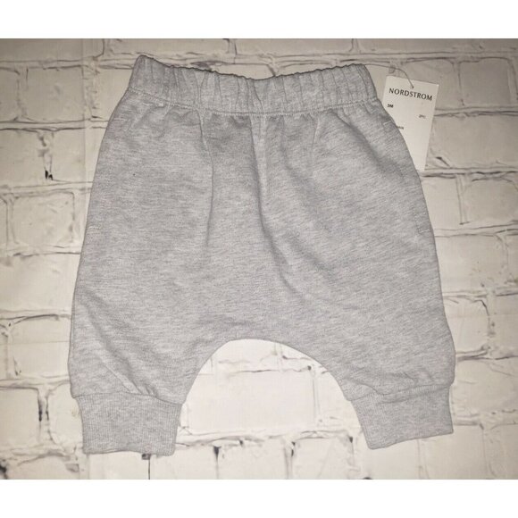 Nwt Nordstrom Open Edit Baby Grey Sweatpants Size 3mo - Picture 1 of 3